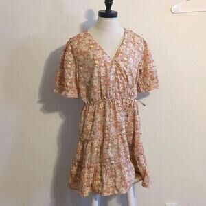 Salt and Sugar floral faux wrap dress size Large